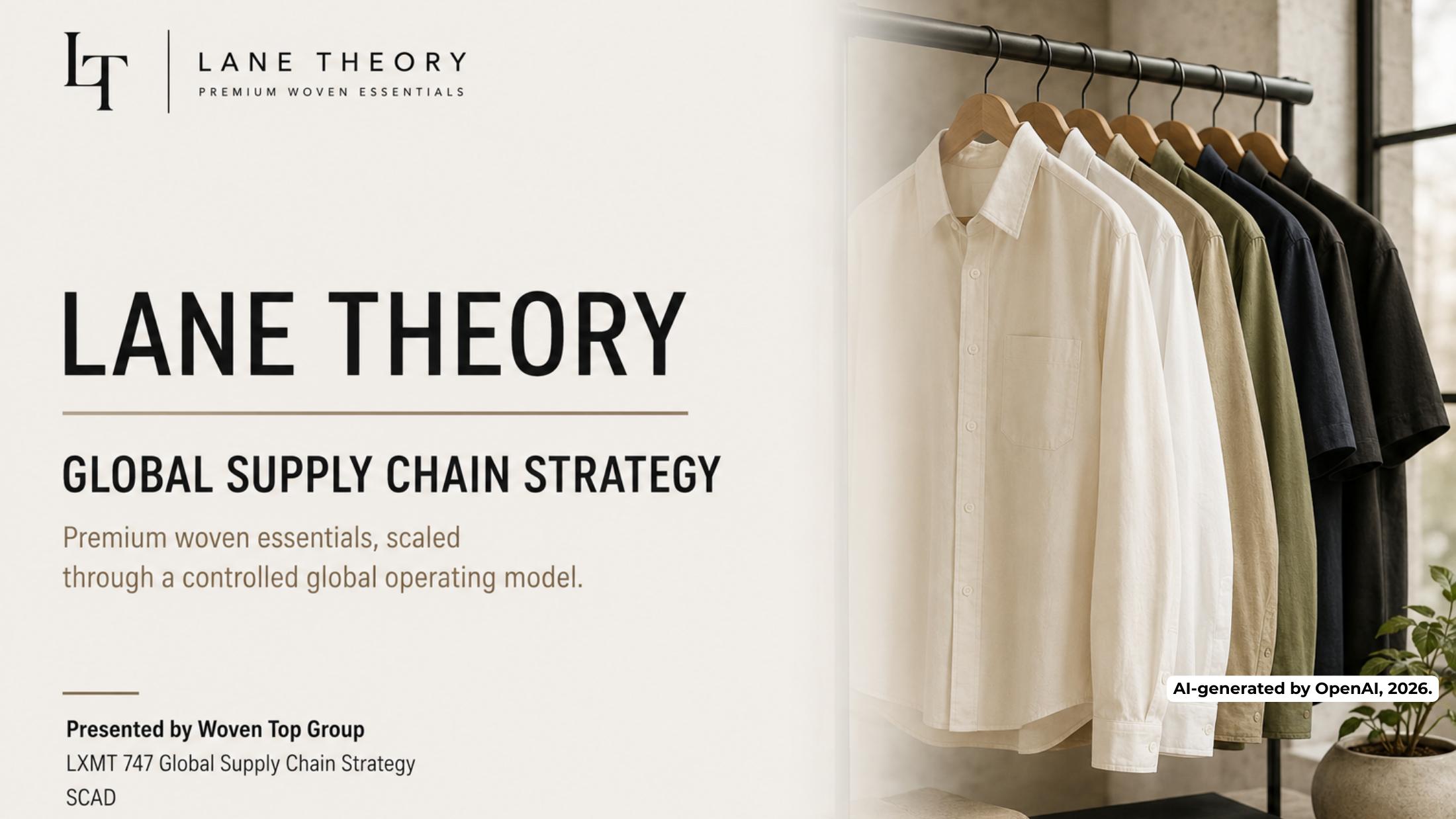 Lane Theory Global Supply Chain Strategy presentation cover